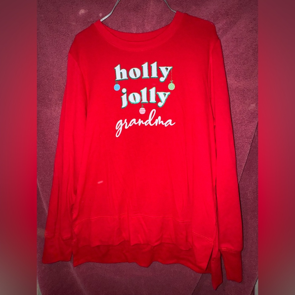 Holiday Time Red Festive Sweater